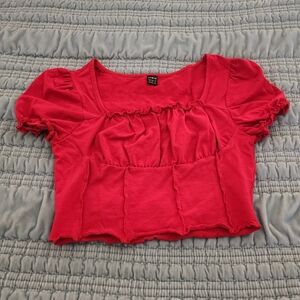 Shein Red Cropped Top Size Small - EUC